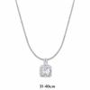 Gift Square Square Necklace Sparkling Elegant Jewelry Moissanite Necklace Women