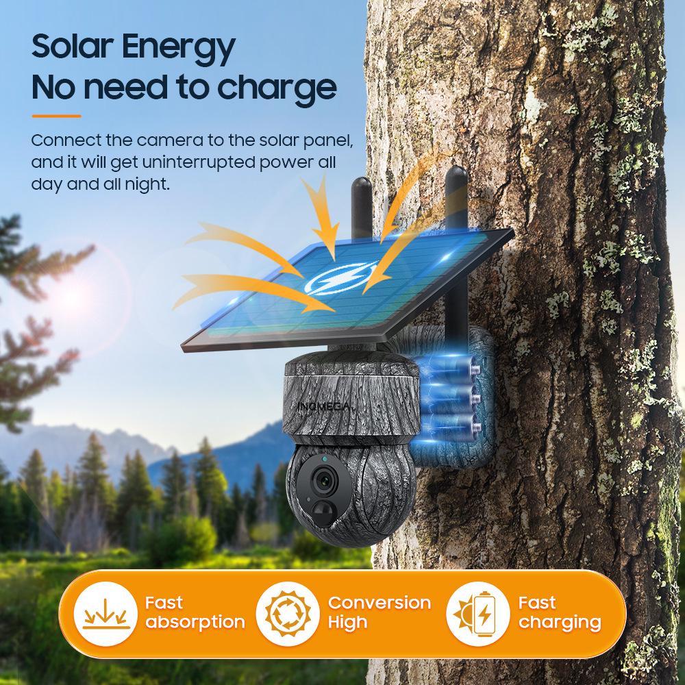 4G Wireless PTZ Outdoor Dome Camera - HD Night Vision, Solar-Powered, Waterproof Surveillance System