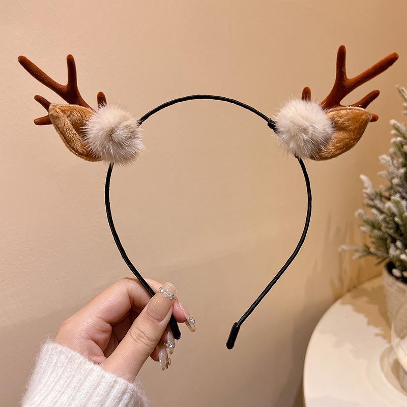 Mori Style Reindeer Antler Ears Christmas Hair Clip - Cute Kids' Hairpin Accessory