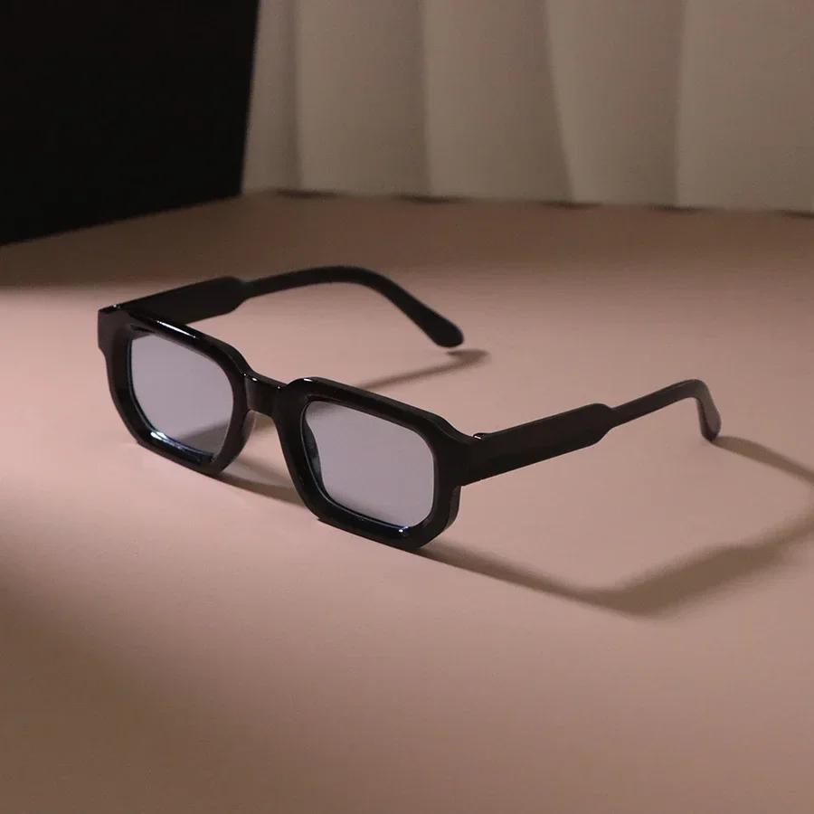 New Rectangle Sunglasses Women Men Stylish Brand Designer Geometric Sun Glasses Female Male Plastic Personality Outdoor Eyewear