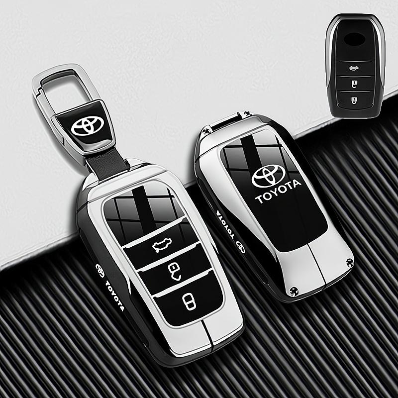 Car Key Case Cover Shell Fob For Toyota CHR Hilux Fortuner Land Cruiser 200 Camry Corolla Crown RAV4 Highland Key Chain