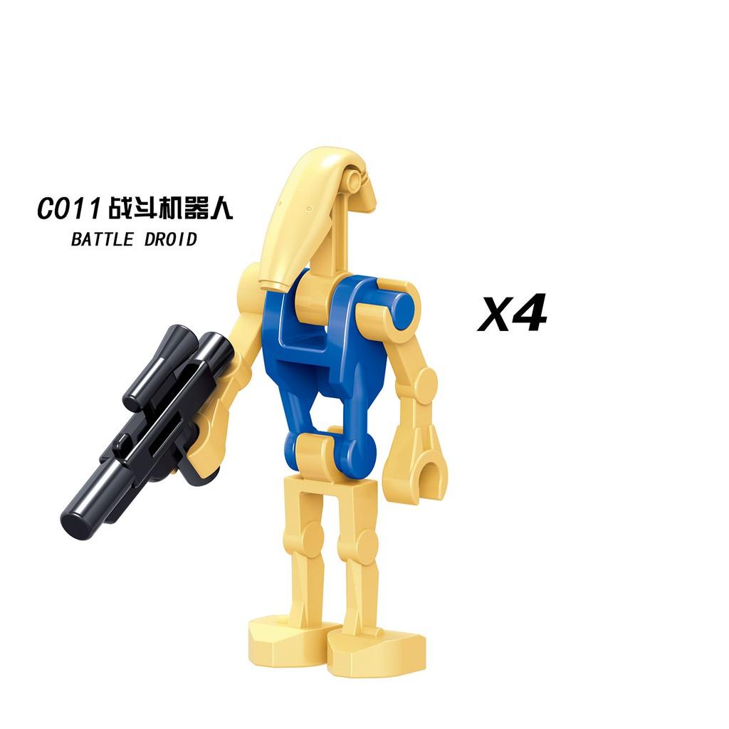 Star Wars Minifigures Compatible Building Blocks Toys Super Battle Droid RO-GO C009-C014