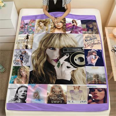 1 Stück Taylor Print Flanelldecke, Hohe Qualität, Für alle Jahreszeiten, Heimdekoration, Wärme und Komfort, Perfekt für Weihnachtsgeschenke