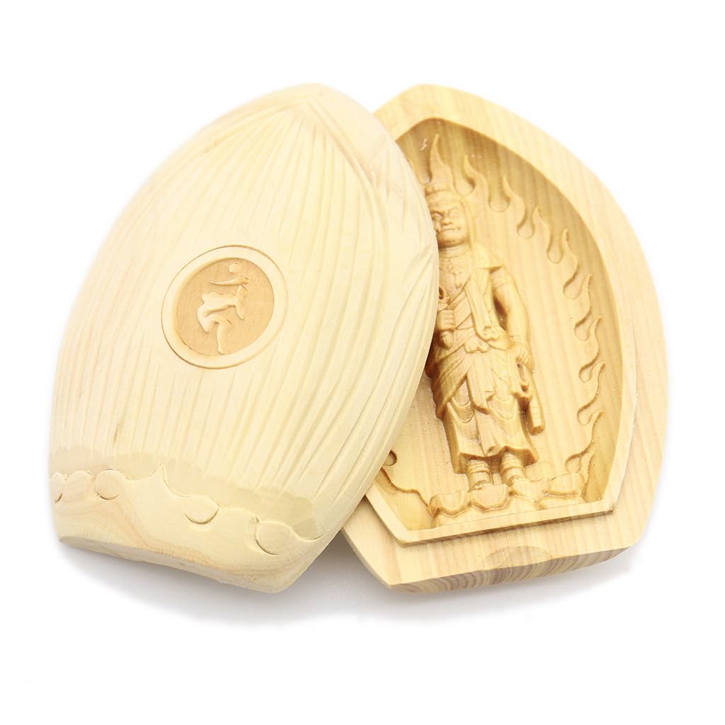 Kurita's meticulously crafted Buddhist statue: Guardian deity - Standing Fudo Myoo statue (Lotus-shaped incense box Buddha [Pocket Buddha]) Guardian d