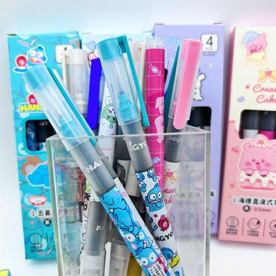 4 Τεμάχια Καρτούν Στυλό Gel Labubu Χαριτωμένα Στυλό Ουδέτερου Μελανιού Γρήγορης Ξήρανσης Στυλό Ομαλής Γραφής Είδη Γραφείου Σχολικά Είδη Δώρα