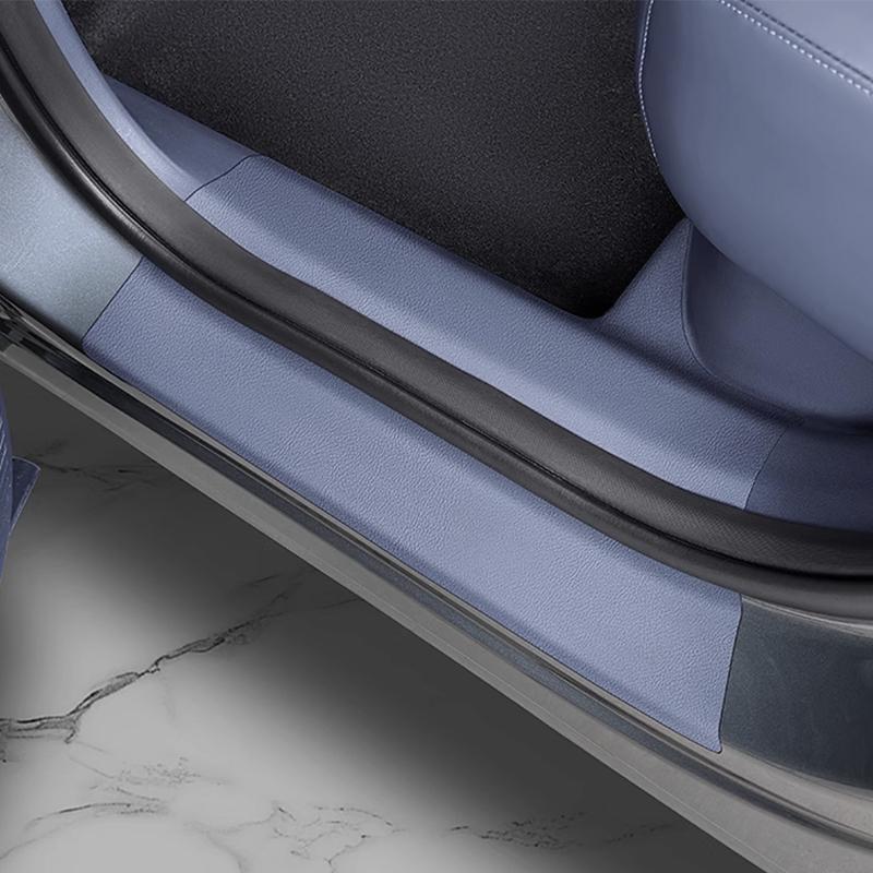 For Geely Galaxy E5 2024 2025 Car Door Threshold Strip Ide Outside Leather Decorative Protective Sticker Accessories