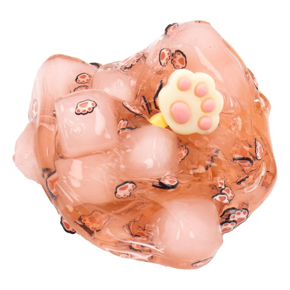 Cat Claws Crystal Slime Super Soft Crunchy Slime Glimmer Clear Slime  for Girls Boys