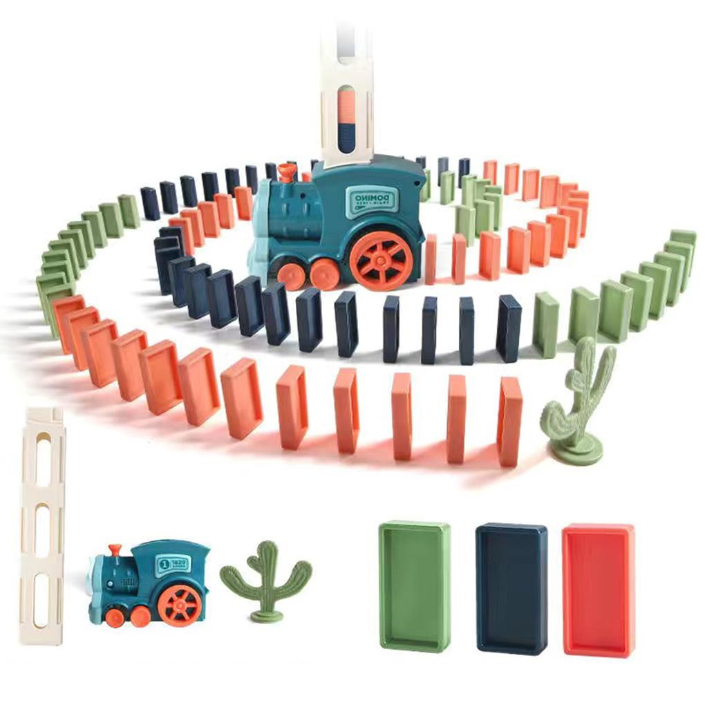 1 Set Kids Games Domino Train Mexican Stacking Game Electric Trains Building Toy Boys Girls Party Favors