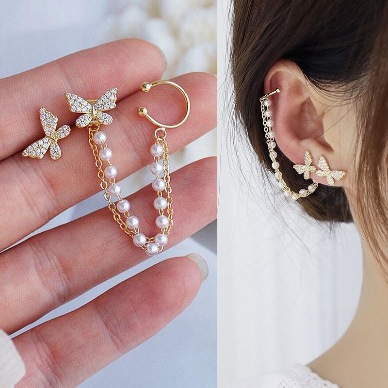 925 Silver Needle Vintage Green Crystal Butterfly Drop Earrings For Women Jewelry 2026 Trending Luxury Zircon Women's Earrings