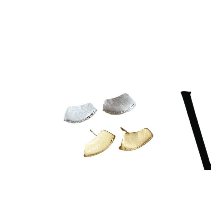 Niche High-End Brushed Metal Earrings, Women'S Unique Personality, Exquisite Fashion, Commuting, Versatile Earrings