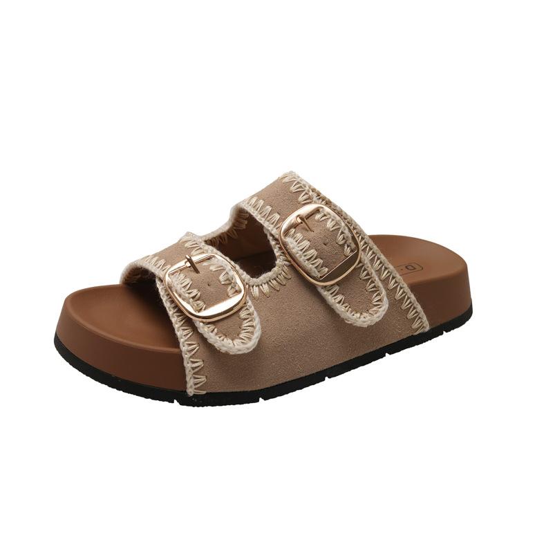 Slippers Women's Summer Outer Wear Sense 2025 New Thick Bottom Height Increase Beautiful with Skirt Cool Slippers