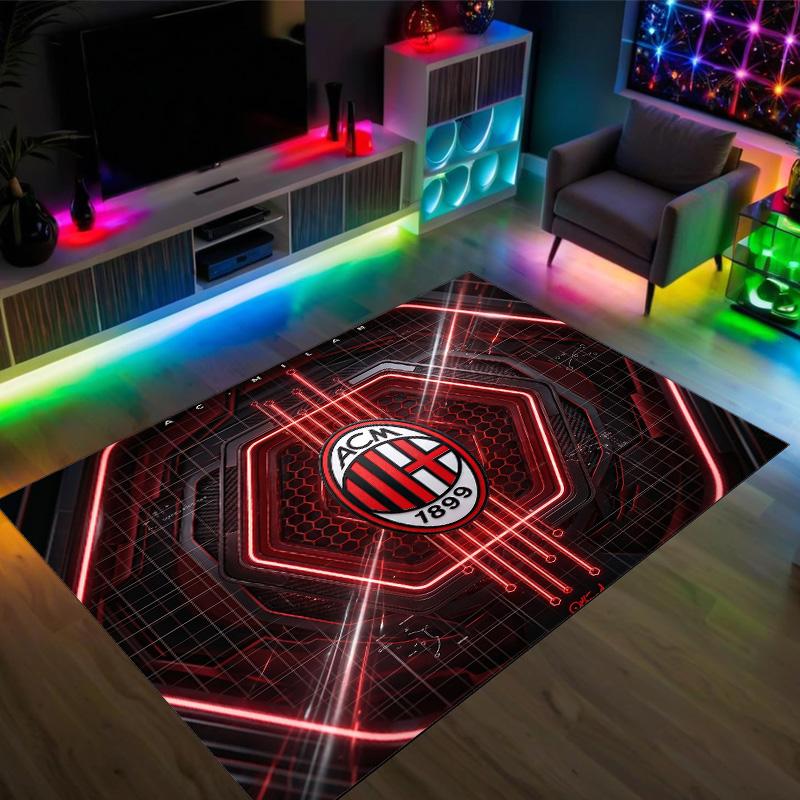 AC Milan Design Crystal Velvet Carpet Cozy Non?Slip Printed Rug For Bedroom Living Room Entrance
