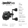 Abu Garcia Beast LP Beast 300 High Gear Baitcasting Reel Low Profile Bass Saltwater Monster Fish Big