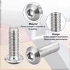 Uxcell M5x40mm 304 Stainless Steel Hex Socket Head Machine Screws, Round Head Bolts, Pack of 10