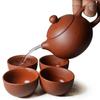 5pcs/set Chinese Purple Clay Teapot Black/red Kung Fu Tea Set Purple Clay Tea Set  Tea Lovers