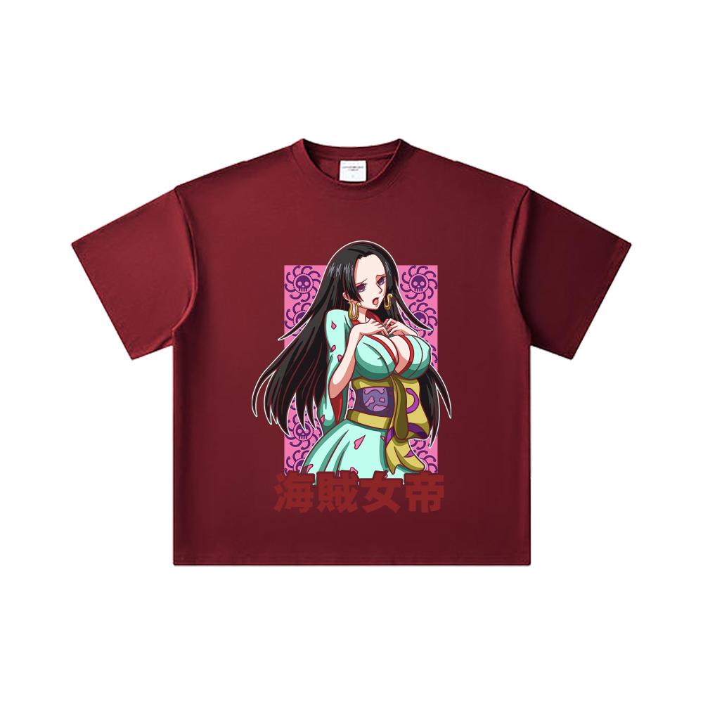 260 GSM Double Yarn 32 Count 100% Cotton One Piece V68 Boa Waifu Print Unisex Heavy Cotton T Shirt