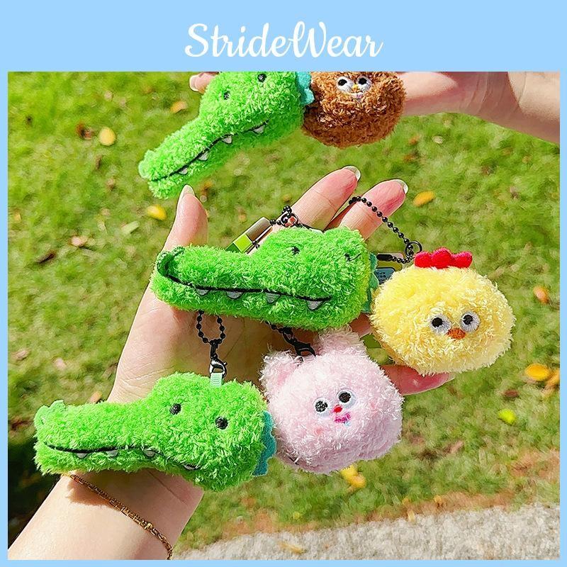 Crocodile Good Friend And Chick Bear Rabbit Dual Plush Keychain For Items Gift