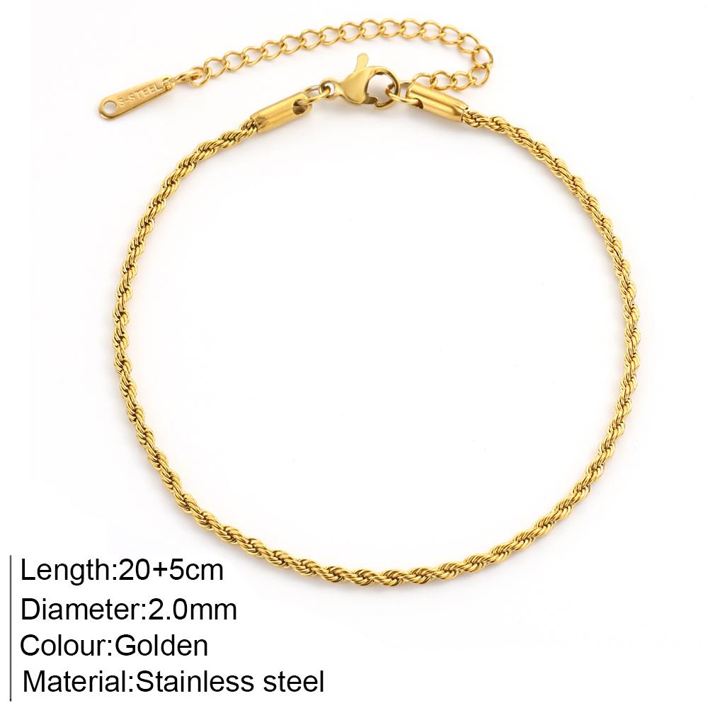 Stainless Steel Delicate Anklet for Women Gold Color Chain Anklet Bracelets On The Leg Do Not Fade Anklet Jewelry Women 2025 New
