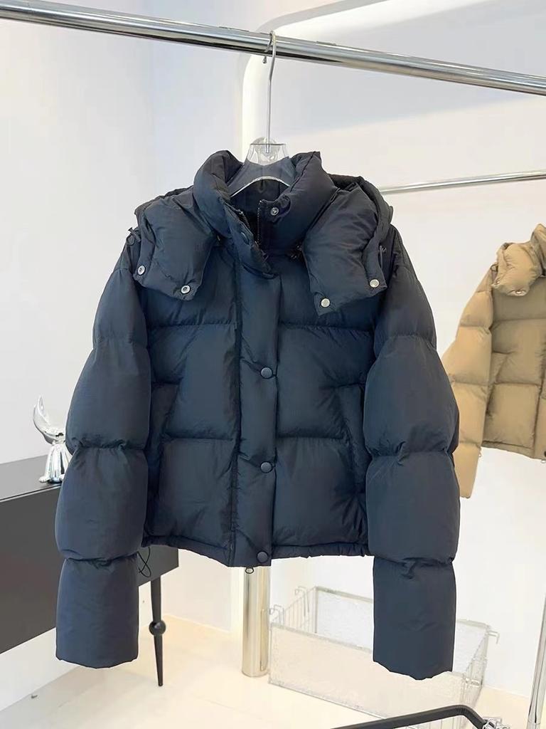 Puff down jacket women's short Korean version of small winter new fashion hooded thickened bread jacket
