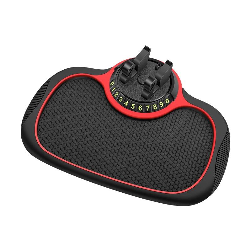 3 In 1 Multi-Functional Car Anti-Slip Mat Auto Phone Holder Car Number Plate Holder Anti Slide Dash Phone Mount