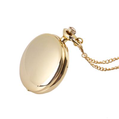(Projector)Classic Large Two-Faced Gold Fashion Pocket Watch Court Style Pocket Watch