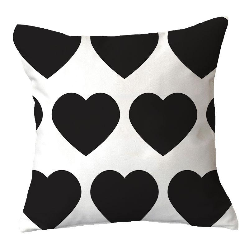 Simple New Blue Geometric Plush Pillowcase Home Fabric Sofa Pillow Cushion Cover
