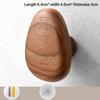Solid Wood Handle Clothes Hook Coat Hook Wall-mounted Hook Punch-free Door Clothes Hanger Pebble Shape Cabinet Door