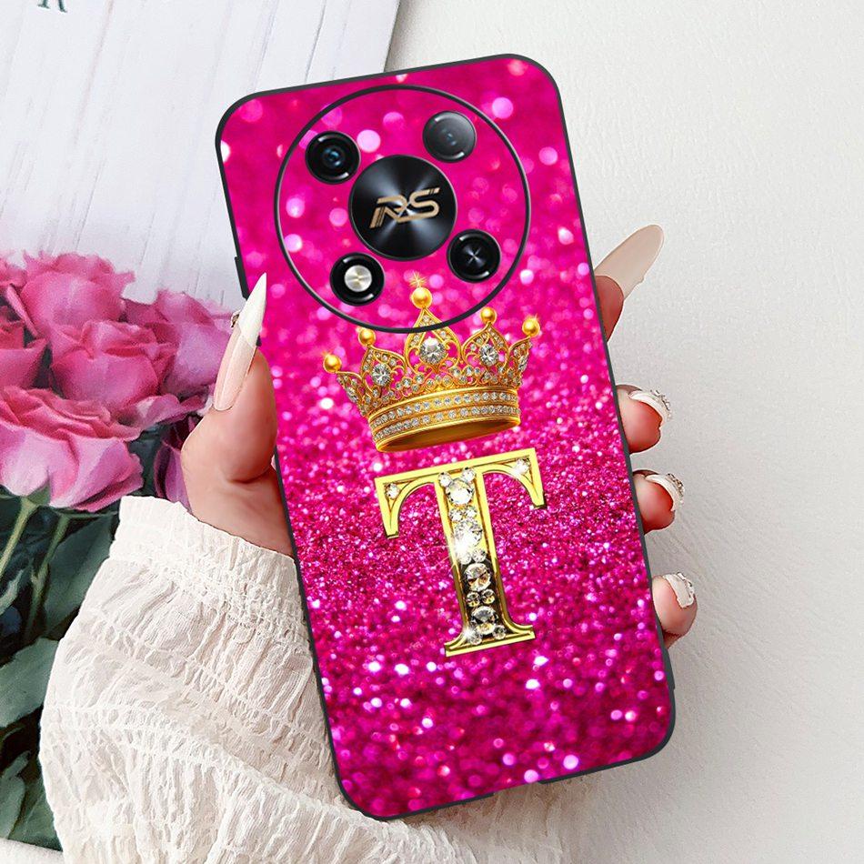 For ITEL RS4 2025 Fashion Crown Letter Phone Case For Itel RS4 S666LN Black Silicone Soft TPU Cases Bumpers