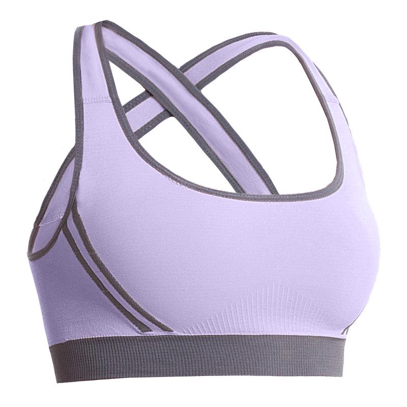 Shockproof Wirefree Cross Back Sports Bra for Running & Yoga
