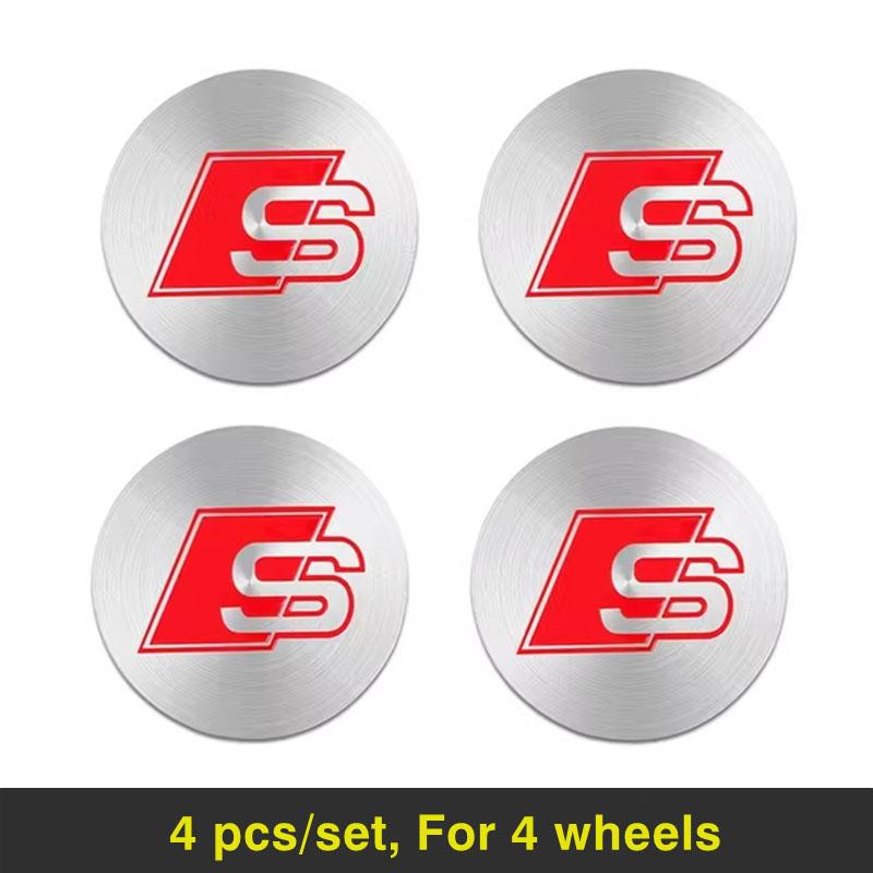4 ks 56mm hliníková emblémová krytka středu kola auta Samolepka Pro S Q7 A8L A5 A6 A7 Q8 A4 SQ7 S4 S8 S6 S7 S5 S3 SQ5 e-tron Q5 Q