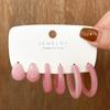 Retro Temperament Resin Earrings Pure Color Simple Earrings 6-piece Set of Geometric Gentle Simple Earrings