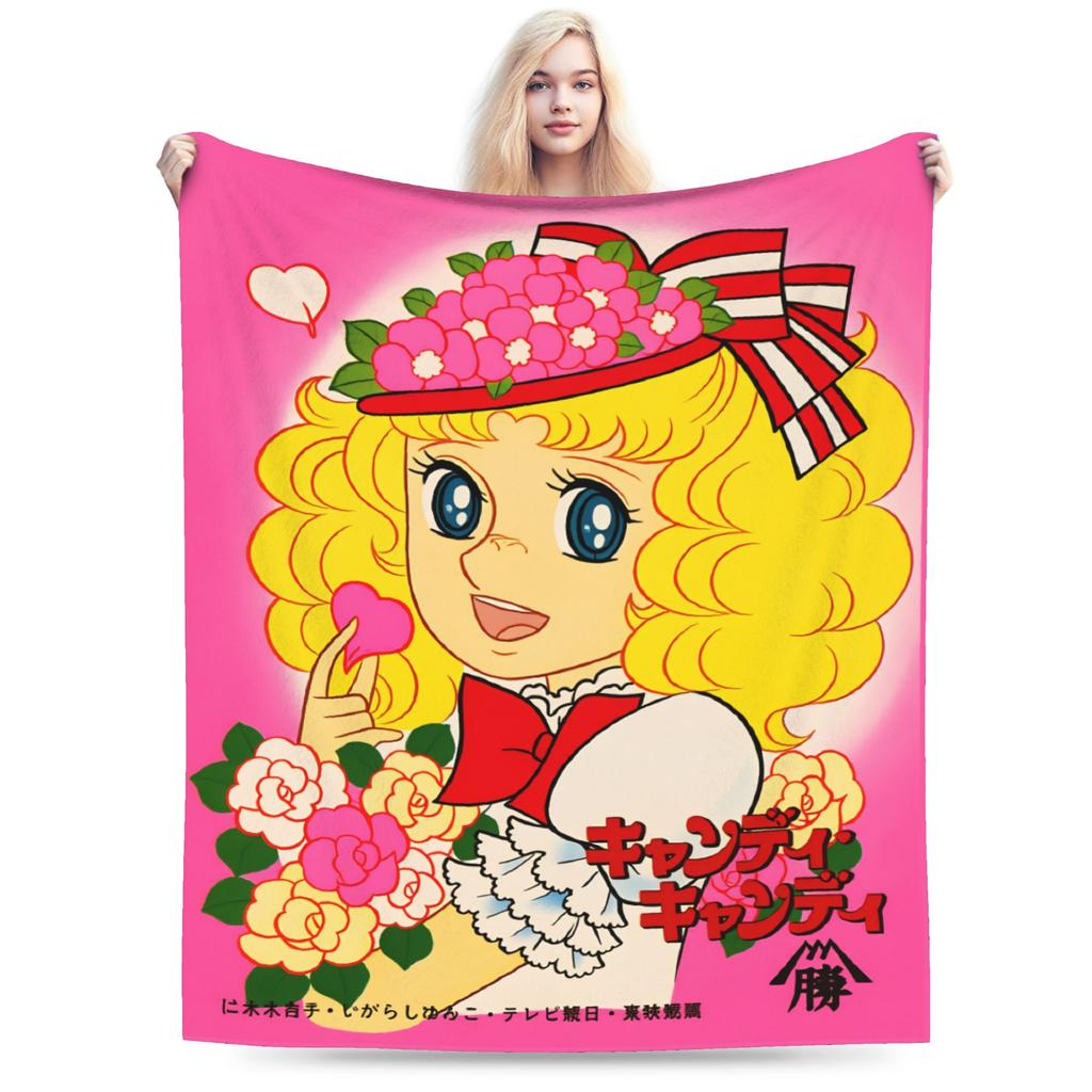 Anime Candy Candy Blanket Quality Soft Warm  Throw Blanket Winter Child Couch Bed Pattern Bedspread