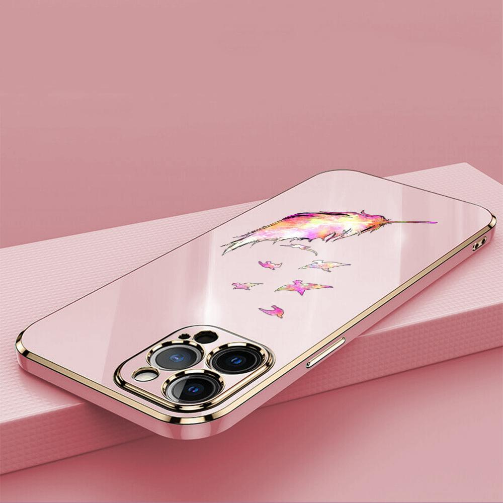N76 Butterfly Plating Edge Soft TPU Phone Cases for Samsung A54 A13 A14 S24 Plus S23 Ultra S20 S21 FE A55 A05 A52s Shockproof Cover