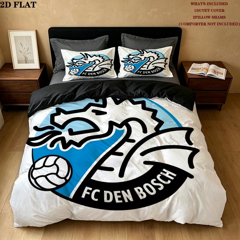 Fc Den Bosch Bedding Quilt Set Quilt Cover Pillowcase Home Decoration Birthday Gift (1 * duvet cover + 2 * pillowcase, without core)
