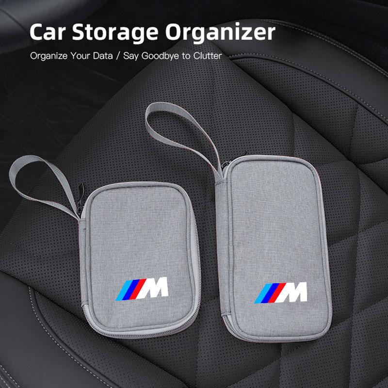 For BMW M Performance E46 E90 Car decorative ornamen Mini technology small tool portable case charger USB flash drive zipper bag xkzh98