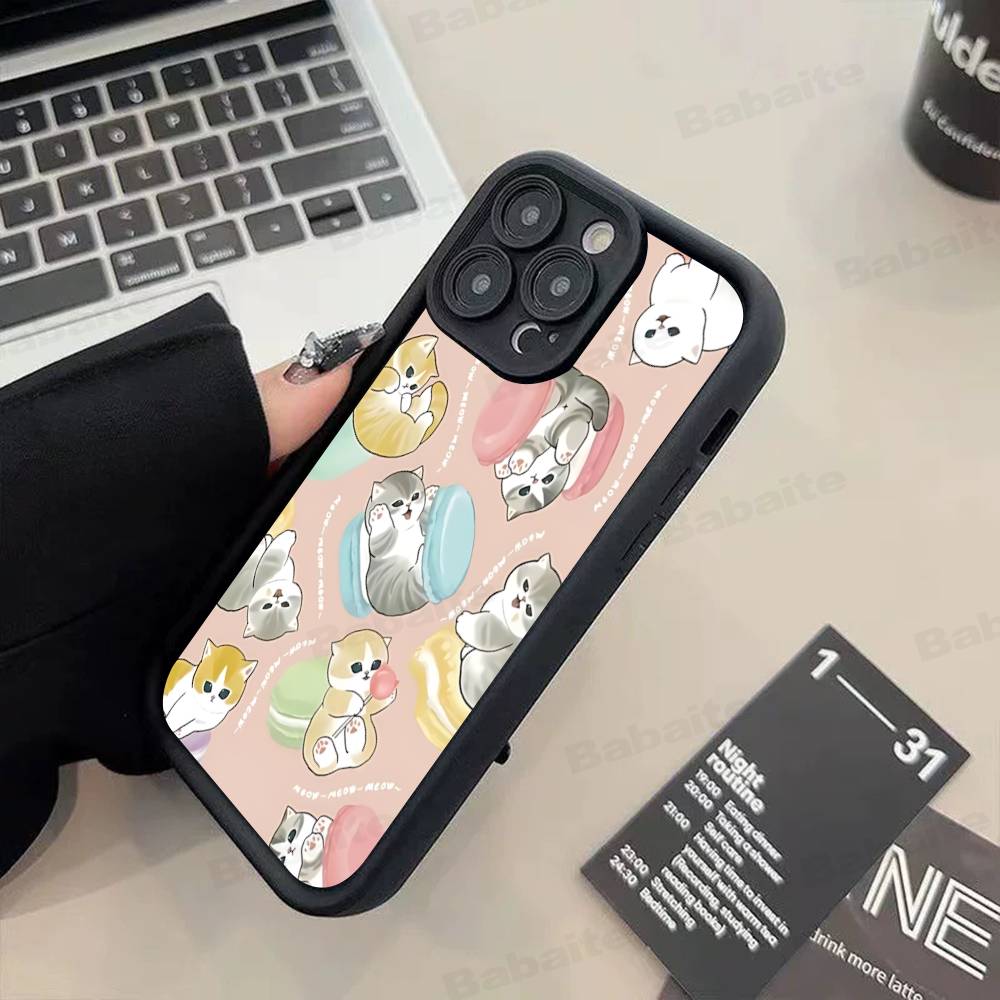 

Cat M-Mofusand Silicone Soft Phone Case For IPhone 17 16 14 13 12 11 15 Pro Max Plus Air Cover iPhone 13pro max