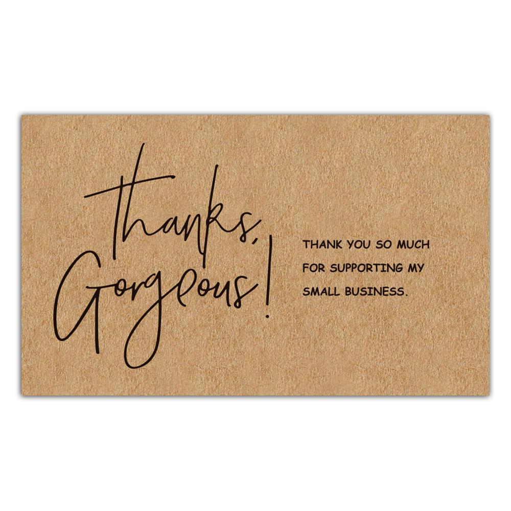 30pcs Natural Kraft Paper Thank You Card Enterprise Store Business Thank You Order Card Wholesale Custom Gift Decoration Card