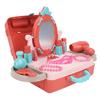 Pretend Play Girls Vanity Set 3 in 1 Simulation Kids Makeup Table Playset with Suitcase for Boys
