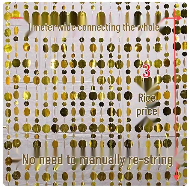 Perlmuttfarbene Pailletten-Hängekette Dekoration für Hochzeitsbogen und Decke