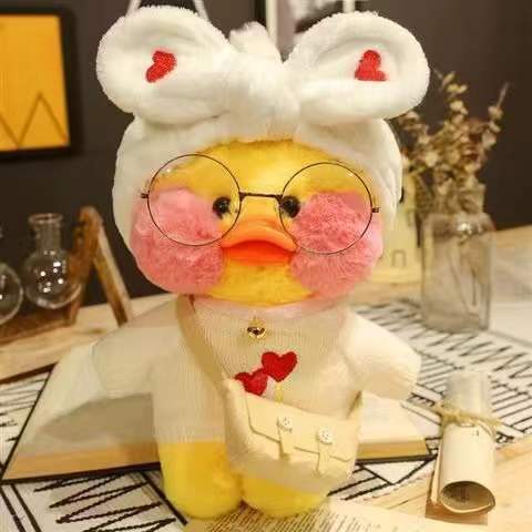 30cm Kawaii Lalafanfan Duck Plush Toy Cartoon Lalafanfan Duck Doll Soft Stuffed Animal Plushie Birthday Gifts For Girl Children