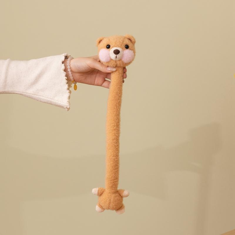 42 cm langer Hals Niedliches Haustier Plüschtier, Super Weiches Flauschiges Lockiges Haar Welpen Cartoon Puppe Plüschornament Gemütliches Zuhause Schlafzimmer Dekoration 42cm