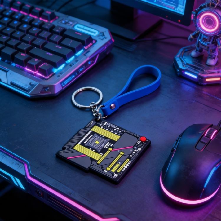 Circuit Board Pendant For Women Men Creative Electronic Chip Keychain Bag Pendant Gift Circuit Board Metal Charm Pendant