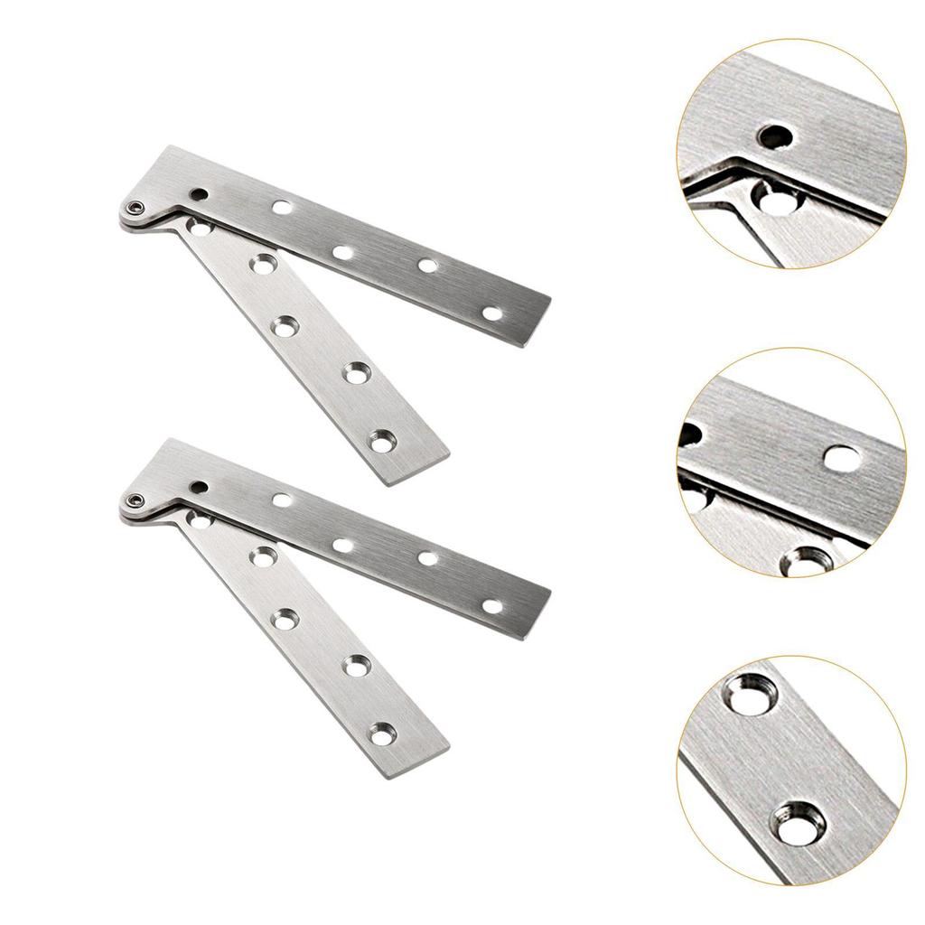 2x Stainless Steel High Strength Easy to Install Hidden Kitchen Cabinet Hinges for Bedroom Kitchen Home Use Living Room Bathroom