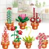 Exquisite Diy Mini Brick Plant Pot Model Kit Fun Plastic Building Blocks Toy