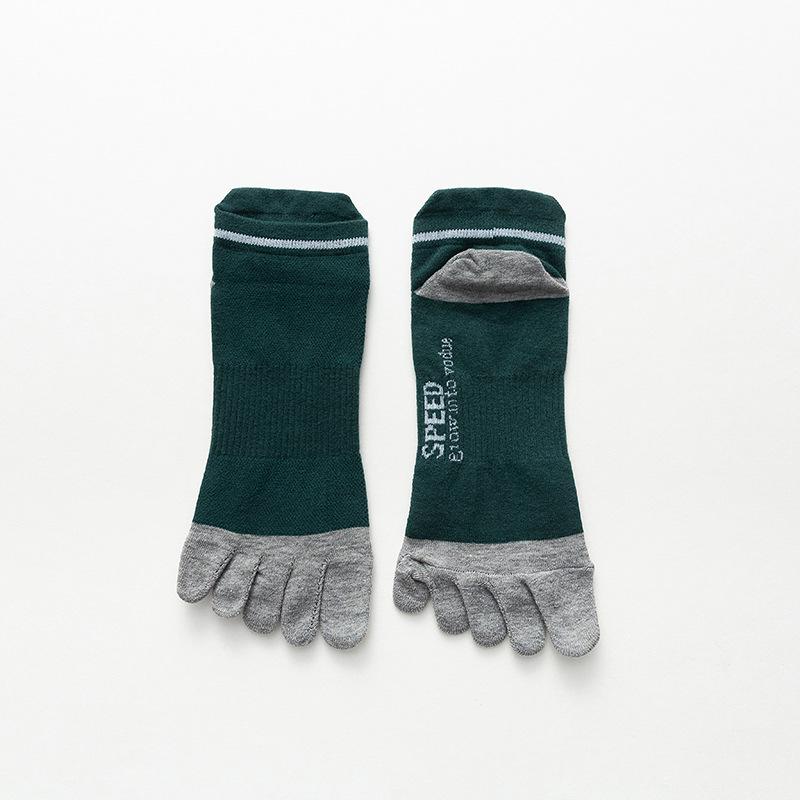 

Мужские хлопковые носки до середины икры с пятью пальцами, дезодорирующие, для весны и лета One Size