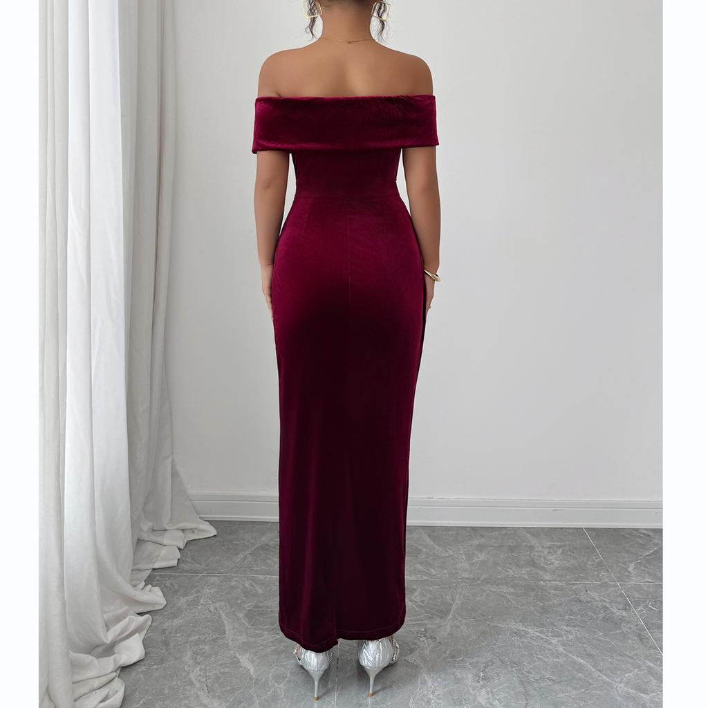 Modisches Lässiges Farbkleid für Damen