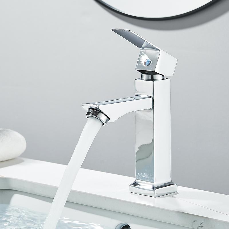 Basin Sink Bathroom Faucet Deck Mounted Single Cold Water Basin Mixer Taps Matte Black Lavatory Sink Tap Crane