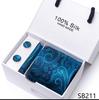 Men's 1200-Needle High-Density Business Stripe & Paisley Tie Set - 6 Piece Groom & Wedding Gift Box
