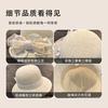 New Sun Hat Women's Summer Thin Bow Bucket Hat Basin Hat Korean Version Foldable Sunscreen Sunscreen Mesh Gauze Hat