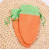 Pack Of 16 Easy Closure Drawstring Carrot Bags Gift Wrapping Bag For Quick Gift Packaging And Small Item Organization